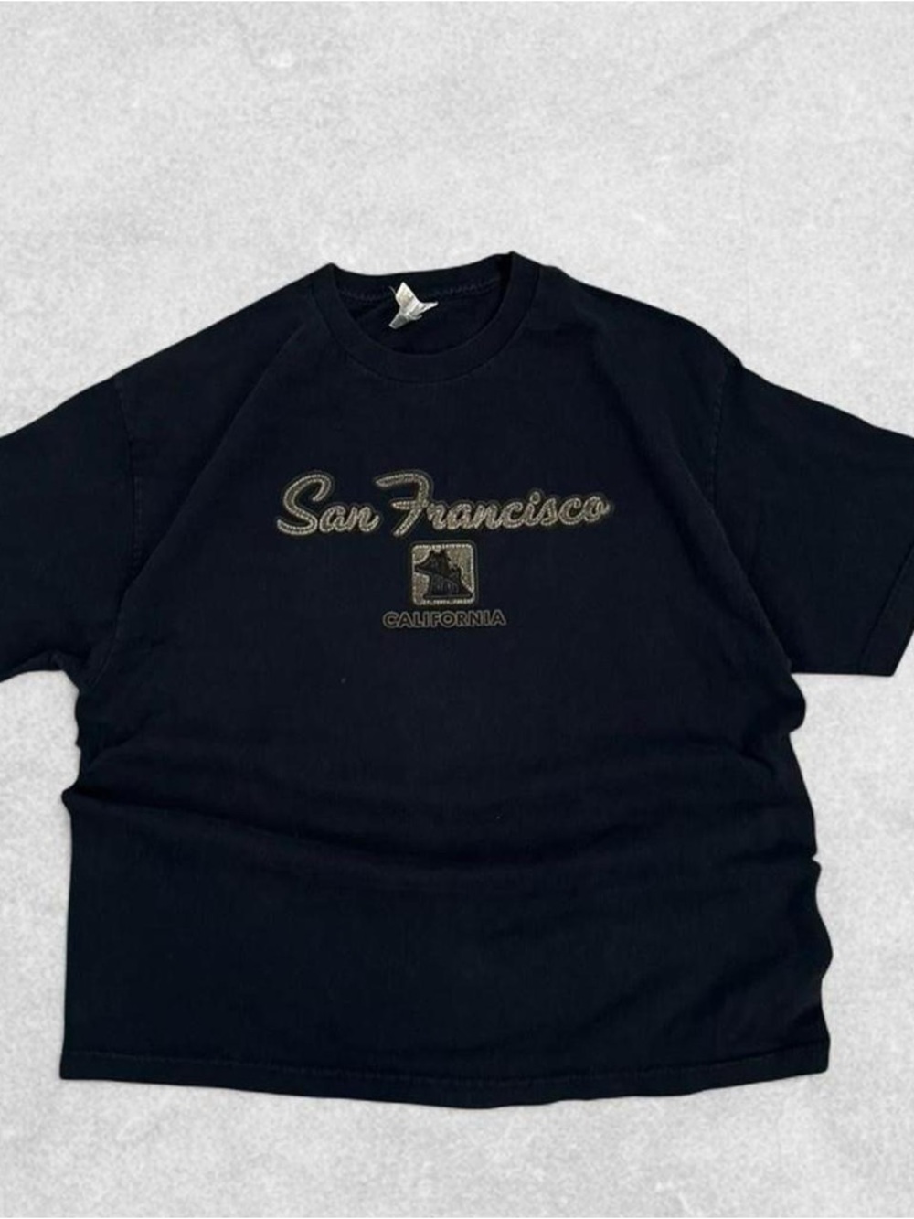 San Francisco Embroidered Tee - Black